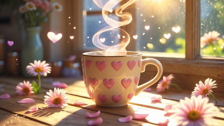 Lausch mal! - Die Kaffeetasse mit Kuss (Background)