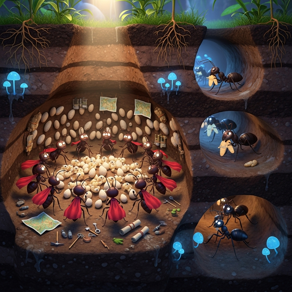 Denk Mal-Ameisen-Aufstände in der Natur (Hintergrund)