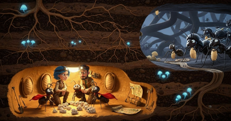 Denk Mal-Ameisen-Aufstände in der Natur (Custom Background)