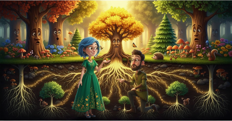 Denk Mal-Das geheimnisvolle Wald-Internet (Custom Background)