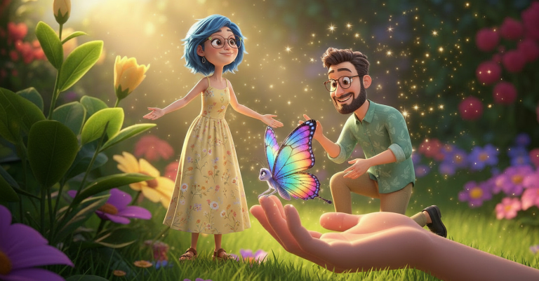 Denk Mal-Der magische Wunsch-Schmetterling (Custom Background)