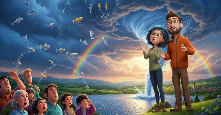 Denk Mal-Der rätselhafte Fischregen (Custom Background)