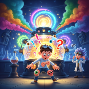 Denk Mal-Die verrückte Körperteil-Mix-Maschine (Hintergrund)