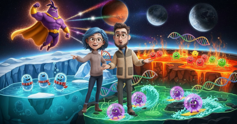 Denk Mal-Extreme Weltraum-Bakterien-Abenteuer (Custom Background)