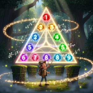 Denk Mal-Magische Zahlen im Dreieck (Hintergrund)