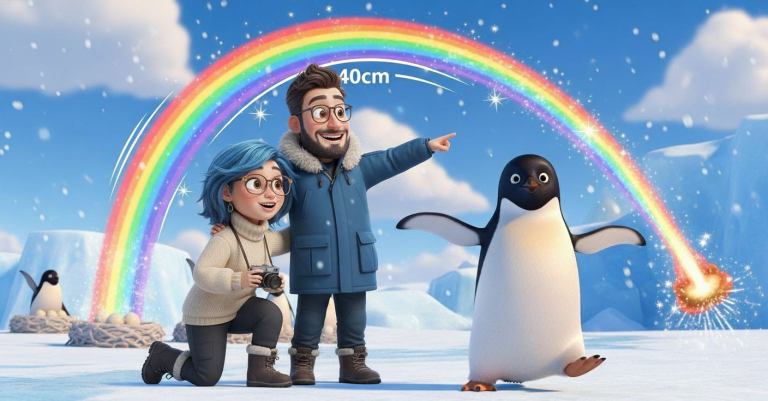 Denk Mal-Pinguine mit Düsenantrieb (Custom Background)