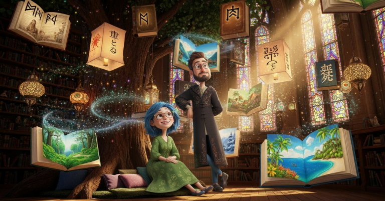 Denk Mal-Wörter ohne Übersetzung (Custom Background)