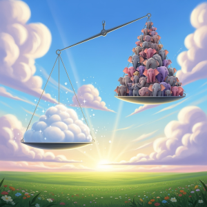 Denk Mal-Wolken mit Elefantengewicht (Hintergrund)