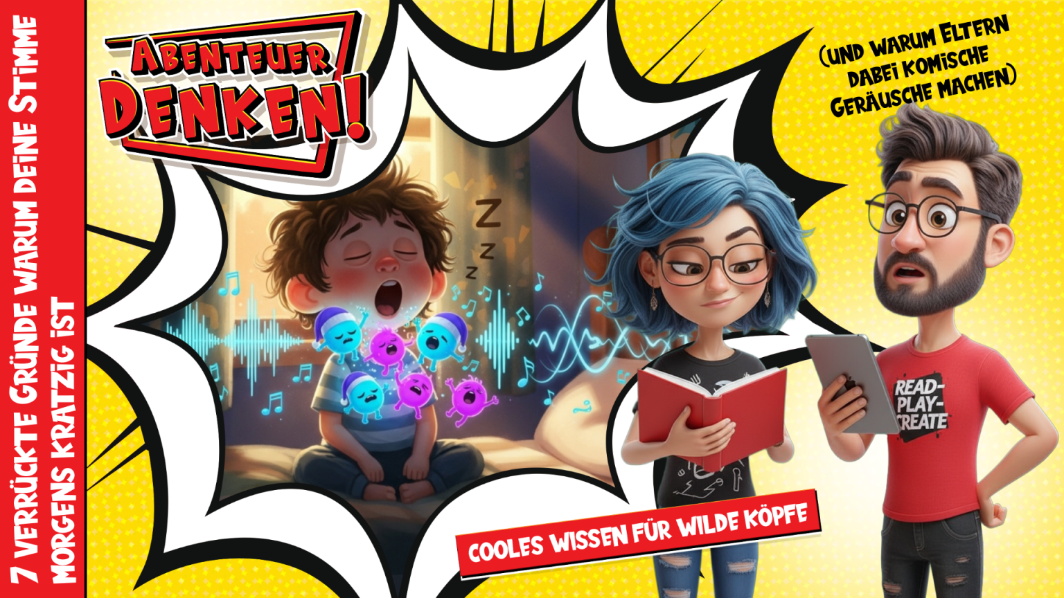 Lies Mal-Kinder-7 verrückte Gründe warum deine Stimme morgens kratzig ist (und warum Eltern dabei komische Geräusche machen) (Thumbnail)