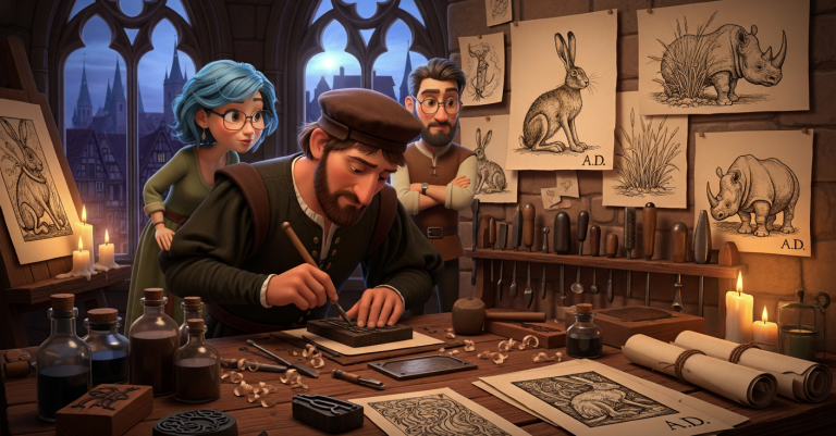 War Mal-Dürer: Welt aus Linien (Custom Background)