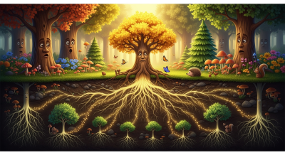 Denk Mal-Das geheimnisvolle Wald-Internet (Background)