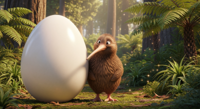 Denk Mal-Das riesige Kiwi-Ei (Background)