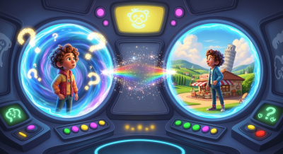 Denk Mal-Die große Teleporter-Frage (Background)