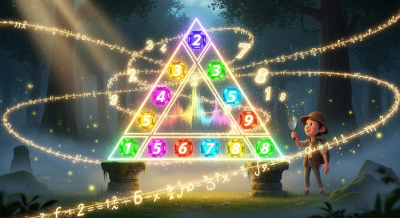 Denk Mal-Magische Zahlen im Dreieck (Background)