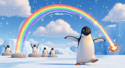 Denk Mal-Pinguine mit Düsenantrieb (Background)